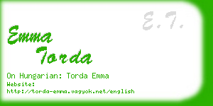 emma torda business card